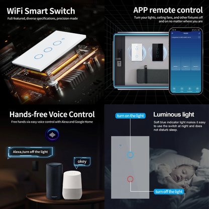 WiFi Smart Wall Switch with Voice Control