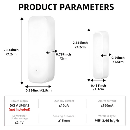 WiFi Smart Door and Window Sensor Alarm